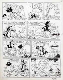 Macherot | Pantoufle, planche n°4 Ã  l’encre de Chine de l’Ã… | Banque Dessinée