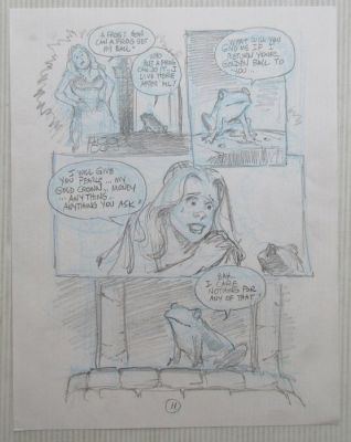 Will eisner - Original Sketch Page (p.11) The princess and the frog - 1 croquis original - 1999 | Catawiki