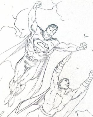 Tom Grummett - 1 Original drawing - Superman, Shazam - 1991 | Catawiki