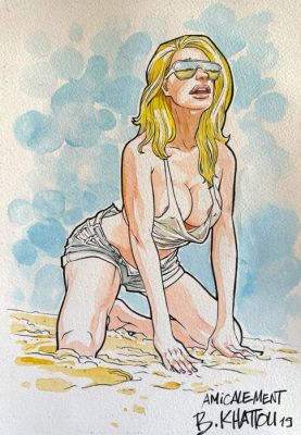Katou (Khattou, Bernard) - 1 Original colour drawing - Bikini Atoll - 2019 | Catawiki