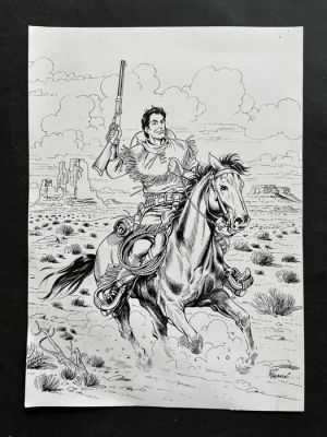 Romanini, Giovanni - 1 Original drawing - Tex | Catawiki