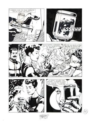 Bonazzi, Germano - 3 Original page - Nathan Never Gigante #5 - "Nemo" - 2000 | Catawiki