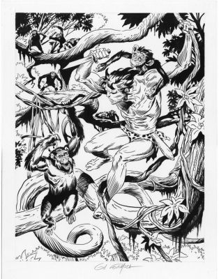 Formosa, Gil - 1 Original drawing - Tarzan - Tarzan Fight | Catawiki