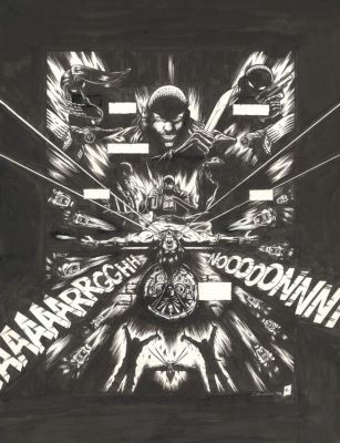 Stéphane Collignon | Planche originale n°41 accompagnée de son bleu de mise en couleur - Lex | Daniel Maghen