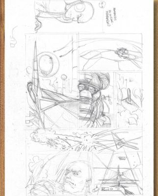 Juan Gimenez - Les Métabarons - Original Production Page with 2 Metabaron Studies - Legacy Archive | Catawiki