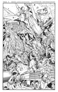 Drew Edward Johnson | GODZILLA: AFTERSHOCK Page 5 First Appearance of MUTO PRIME, GINSHIN MUSHI | Drew Edward Johnson