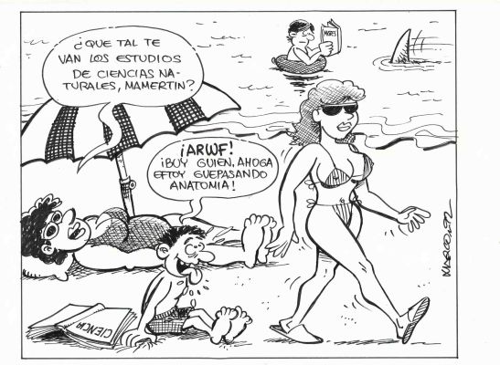 Joan C. Marco | Original drawing: Beach Day – Marco | Origin Of Comics