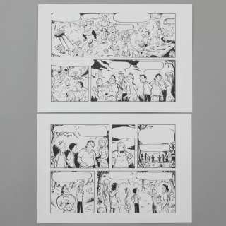 JAN BOSSCHAERT (°1957) - Lot 69 - Geduvel op de Heide. Originele tekenplaat van de 14de pagina uit het verhaal. Oost-Indische inkt op...