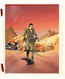 Denayer | Wayne Shelton, bleu de coloriage accompagné de… | Millon