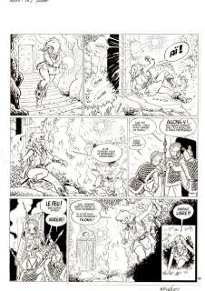 Planche originale 44 d‘ARIA Tome 3 La septième porte par Michel WEYLAND