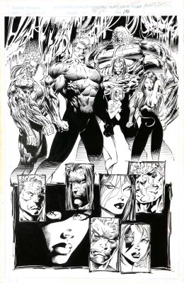 Cybergforce 10, pag 5 - Marc Silvestri, Matt Banning tavola originale - 43x28cm | Love Original Art