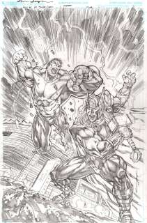 Kevin Sharpe - Incredible Hulk Vs. the Mighty Thor #1 Cover (Hulk Battles Thor By Met Life Stadium!) 2018