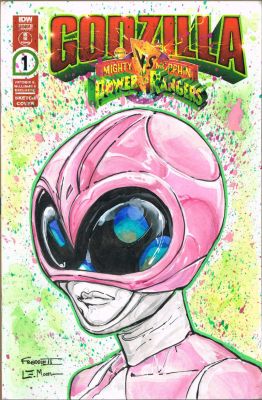 Freddie E. Williams II | Pink RangerWatercolor SketchLimited Ed. Godzilla vs Power RangersBlank | Freddie E. Williams II