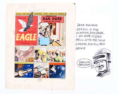Dan Dare original artwork (1959) drawn and painted by Frank Hampson for The Eagle Vol.10 No 23 1959.