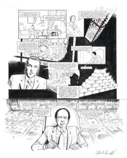 Planche originale 23 de HEDGE FUND Tome 5 - Mort au comptant par Patrick HENAFF