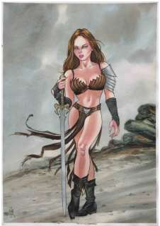 Gã¼Rsel, Gã¼Rçan | Original watercolour  - Pin-Up  - Amazon  - (2016) | Catawiki