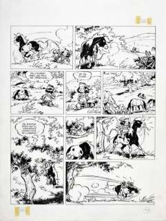 Derib (Claude de Ribeaupierre, Dit-1944) | Yakari. Tome 1. Et grand Aigle. Encre de Chine pour la planche n°40 de la première... | Coutau Bégarie