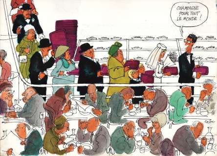 Cabu | Champagne pour tout le monde !, illustration à… | Millon
