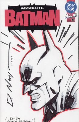 Absolute Batman Sketch Cover by David Nakayama (First AB sketch by David)