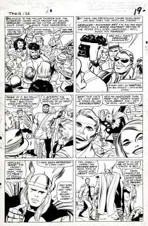 Jack Kirby Vince Colletta - Thor #126 P 15 (First Issue! Hercules Has Just Defeated Thor!) Large Art - 1966