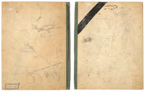 Hergé | Tintin, couverture blanco de l’album "Tintin au… | Millon