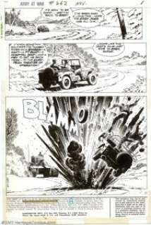 Russ Heath - Original Art for Our Army at War #262, page 1 (DC, 1973). The last leg of Rock’s return to Easy Co. - | Heritage