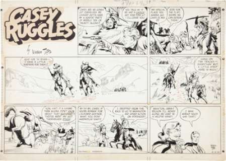 Warren Tufts Casey Ruggles Sunday Comic Strip Original Art dated 8-13-50 (United Feature Syndicate, 1950). The - | Heritage