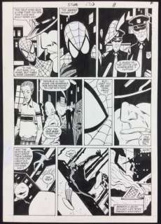 Keith Giffen & Vince Colletta | Original Plate (p. 8)  - Spectacular Spiderman #120 (1986) | Catawiki