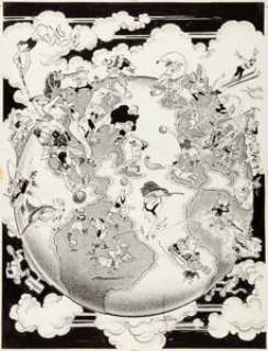 Karl Hubenthal The Sporting News Illustration Original Art (Spink Publishing, c 1950s) | Heritage