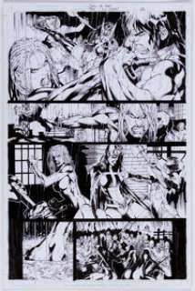 Ron Adrian and Rob Lea Birds of Prey #72 Story Page 12 Original Art (DC, 2004). Vixen and Huntress fight their -