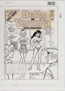 Dan DeCarlo and Henry Scarpelli Betty and Veronica Comics Digest Magazine #76 Cover Original Art (Archie - | Heritage
