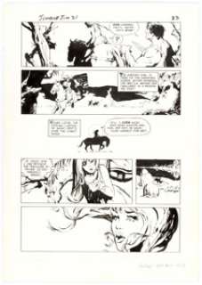 Jeff Jones Jungle Jim #21 Page 23 Original Art (1970). Desperate suspense abounds in a superb page from a - | Heritage