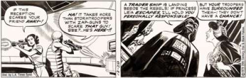 Russ Manning Star Wars Daily Comic Strip Original Art dated 12-28-79 (L.A. Times Syndicate, 1979 Great images - | Heritage