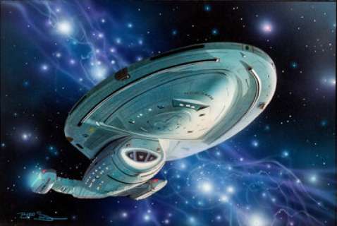 Keith Birdsong Star Trek Voyager Card Series Painting Original Art (Hamilton Collection, c. 1990s). The famed - | Heritage