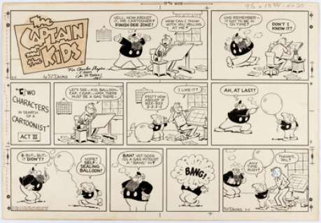 John Dirks The Captain and the Kids Sunday Comic Strip Original Art dated 9-5-65 (United Fea...
