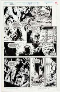 Gary Barker and Mark Farmer Incredible Hulk #389 Page 14 Original Art (Marvel, 1992). The Hulk searches for -