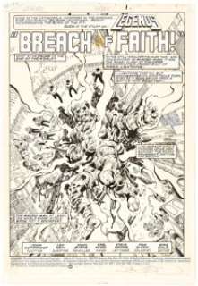 John Byrne Legends #2 Splash Page 1 Original Art (DC, 1986). The villain Macro-Man met a surprising end at the - | Heritage
