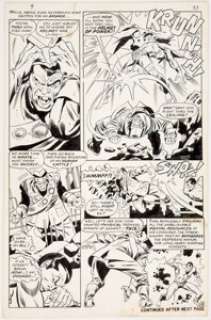 John Buscema and Dan Adkins Sub-Mariner #7 Page 18 Original Art (Marvel, 1968). Namor battles Destiny and his - | Heritage