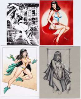 Alex Miranda and Others - Phantom Lady Commission Pin-Up Illustration Original Art Group of 11 (c. 2000s). The - | Heritage