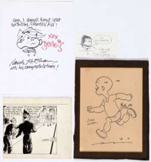Hank Ketcham, Dave Graue, John Liney, Ham Fisher and Others Original Comic-Strip Character Art Group of 8 (c. -