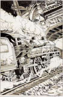 Mark Nelson The Shadow Strikes! #5 Pin-up Illustration Original Art (DC, 1990)....