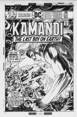 Joe Kubert | JOE KUBERT 1975 KAMANDI #34 COVER | Tri-State Original Art
