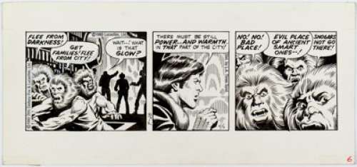 Rick Hoberg and Dave Stevens Star Wars Daily Comic Strip Art dated 7-28-80 (L.A. Times Syndicate, 1980).... | Heritage