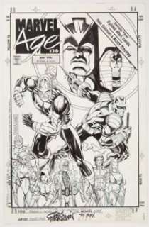 Chris Marrinan and Joe Caponsacco Marvel Age #136 Cover Original Art (Marvel, 1994).... | Heritage