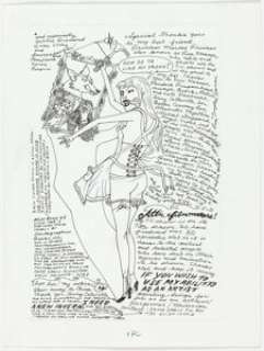 Dame Darcy Meat Cake #8 Inside Front Cover Indicia Page Original Art (Fantagraphics, 1998).... | Heritage