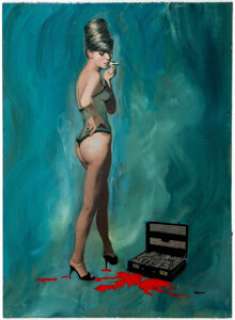 Ron Lesser Taste for Murder Cover Recreation Original Art (c. 2000s). ... | Heritage