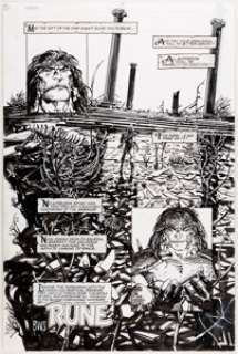 Barry Windsor-Smith Giant Size Rune #1 Story Page 8 Original Art (Malibu, 1995).... | Heritage