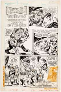 Curt Swan and Tex Blaisdell - Hostess Twinkies Ad Complete 1-Page Story "Green Lantern vs. Triclops Three-Eyed Keeper of the C... | Heritage