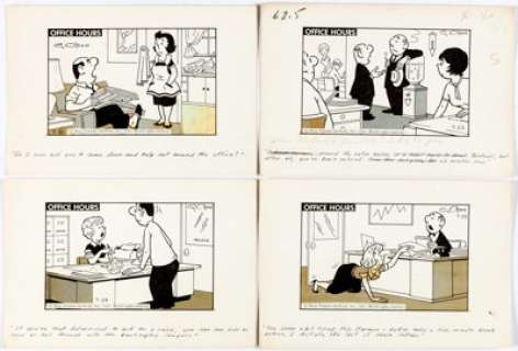 Cy Olson Office Hours Daily Single-Panel Comic Strip Original Art Group of 100 (King Features Syndicate, 1960s).... | Heritage
