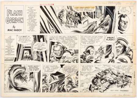 Mac Raboy Flash Gordon Sunday Comic Strip Original Art dated 5-7-61 (King Features Syndicate, 1961). ... | Heritage